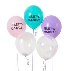 Card Factory Let's Dance 12-Inch Latex Balloons - Pack of 5