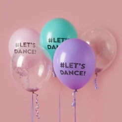 Card Factory Let's Dance 12-Inch Latex Balloons - Pack of 5