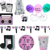 Card Factory Lets Dance Party Tableware & Decorations Bundle - 8 Guests