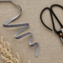 Card Factory Light Grey Velvet Ribbon 5m