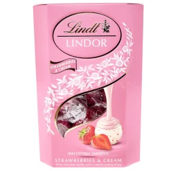 Card Factory Lindt Lindor Strawberries Cream Chocolate Truffles 200g