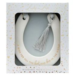 Outlet Luck & Love Hanging Ceramic Wedding Horseshoe Photo Prints & Wall Art|Jewellery & Keepsakes