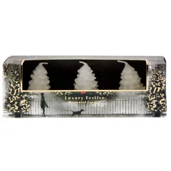 Card Factory Luxury Festive Unscented Candles - Set of 3