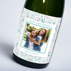 Card Factory Luxury Personalised Champagne - Anniversary Photo & Text