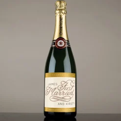 New Luxury Personalised Champagne - Just Married Ribbons Wedding|Wedding Gifts