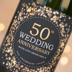 Sale Luxury Personalised Champagne - 50th Wedding Anniversary Anniversary Gifts|Gifts For Couples