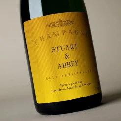 Sale Luxury Personalised Champagne - Gold Anniversary Anniversary Gifts|Gifts For Couples