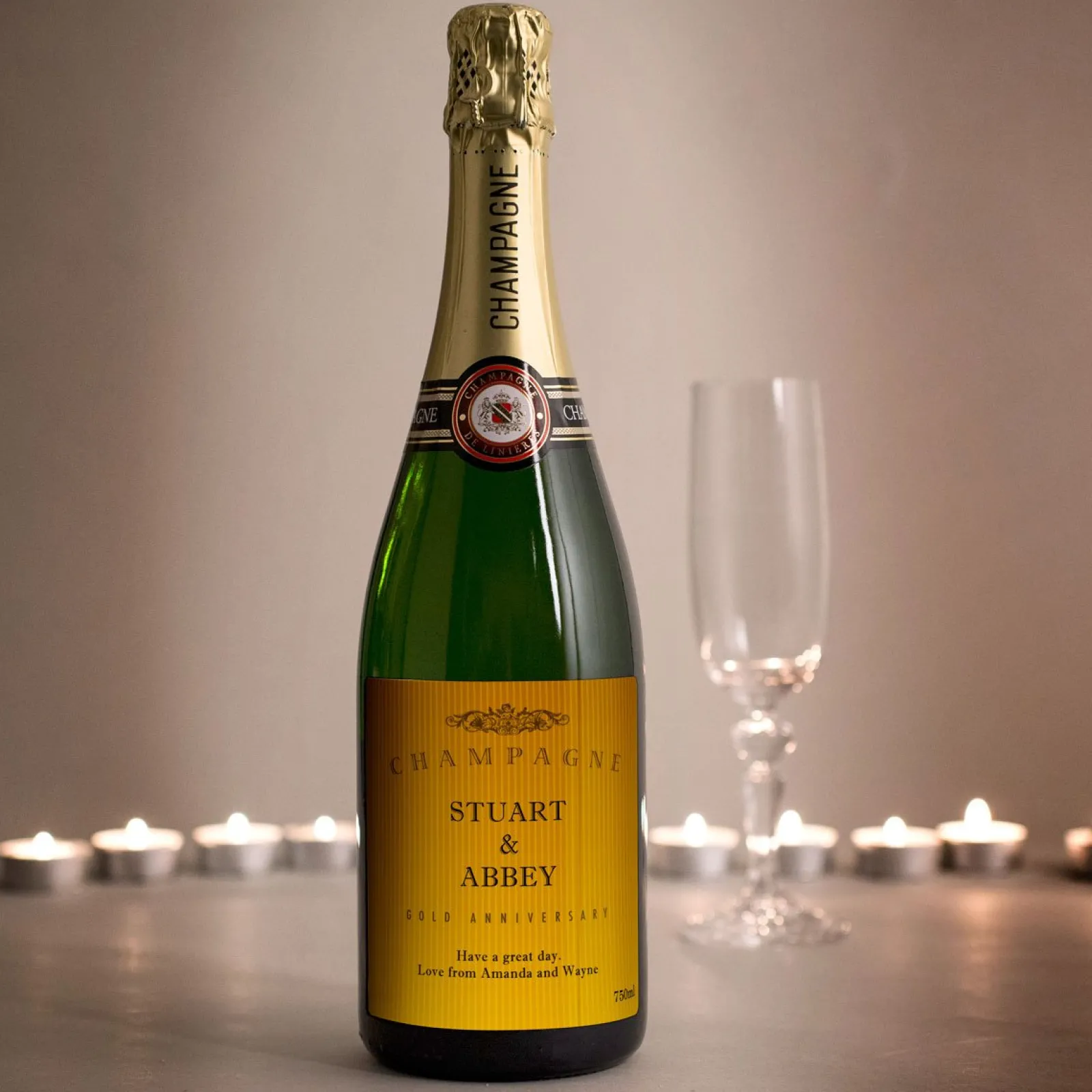 Sale Luxury Personalised Champagne - Gold Anniversary Anniversary Gifts|Gifts For Couples