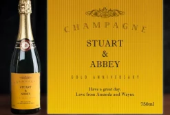 Sale Luxury Personalised Champagne - Gold Anniversary Anniversary Gifts|Gifts For Couples
