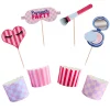 Card Factory Make Up Food Picks & Food Cup Set - Pack of 12