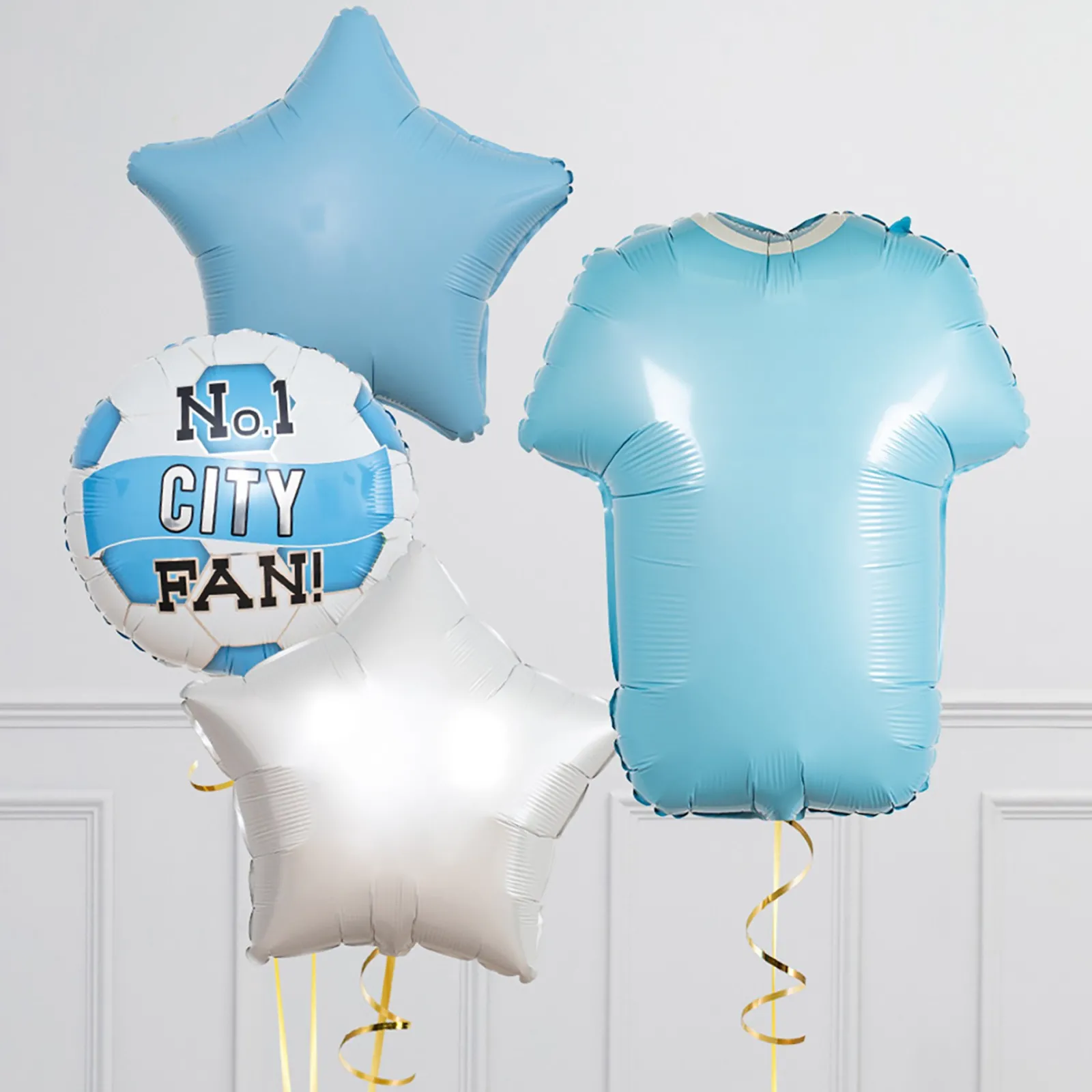 Best Manchester City Football Club Supershape & Foils Balloon Package - Delivered Inflated! Kids Balloons For Kids|Balloons For Him