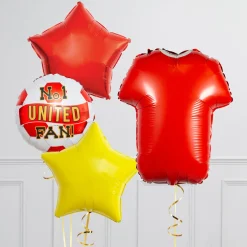 Kids Card Factory Manchester United Football Club Supershape & Foils Balloon Package - Delivered Inflated!