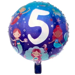 Kids Card Factory Mermaids 5th Birthday Balloon Bouquet - DELIVERED INFLATED!