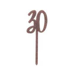 Discount Metallic 30 Glitter Acrylic Cake Topper (3 Colour Options) 30Th Birthday|Cake Candles