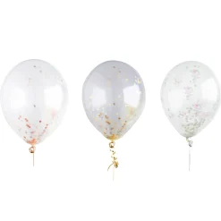 Best Metallic Confetti Latex Balloons - Pack of 5 (3 Colour Options) Kids Balloons For Kids|Balloons For Him