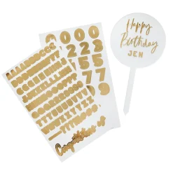 Card Factory Metallic Customisable Acrylic Cake Topper (3 Colour Options)