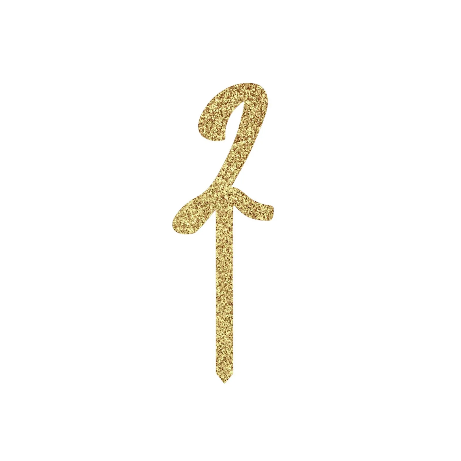 Card Factory Metallic Gold Number Glitter Acrylic Cake Topper (Numbers 0-9)