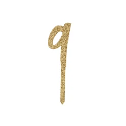 Card Factory Metallic Gold Number Glitter Acrylic Cake Topper (Numbers 0-9)