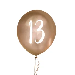 Card Factory Metallic Gold Number Latex Balloons - Pack of 5 (Milestone Ages)