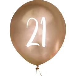 Card Factory Metallic Gold Number Latex Balloons - Pack of 5 (Milestone Ages)