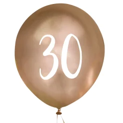 Card Factory Metallic Gold Number Latex Balloons - Pack of 5 (Milestone Ages)