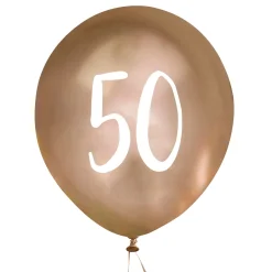 Card Factory Metallic Gold Number Latex Balloons - Pack of 5 (Milestone Ages)