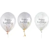 Discount Metallic Happy Birthday Confetti 12-Inch Latex Balloons - Pack of 5 (3 Colour Options) Kids Birthday Party|Balloons For Kids