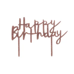 Card Factory Metallic Happy Birthday Glitter Acrylic Cake Topper (3 Colour Options)