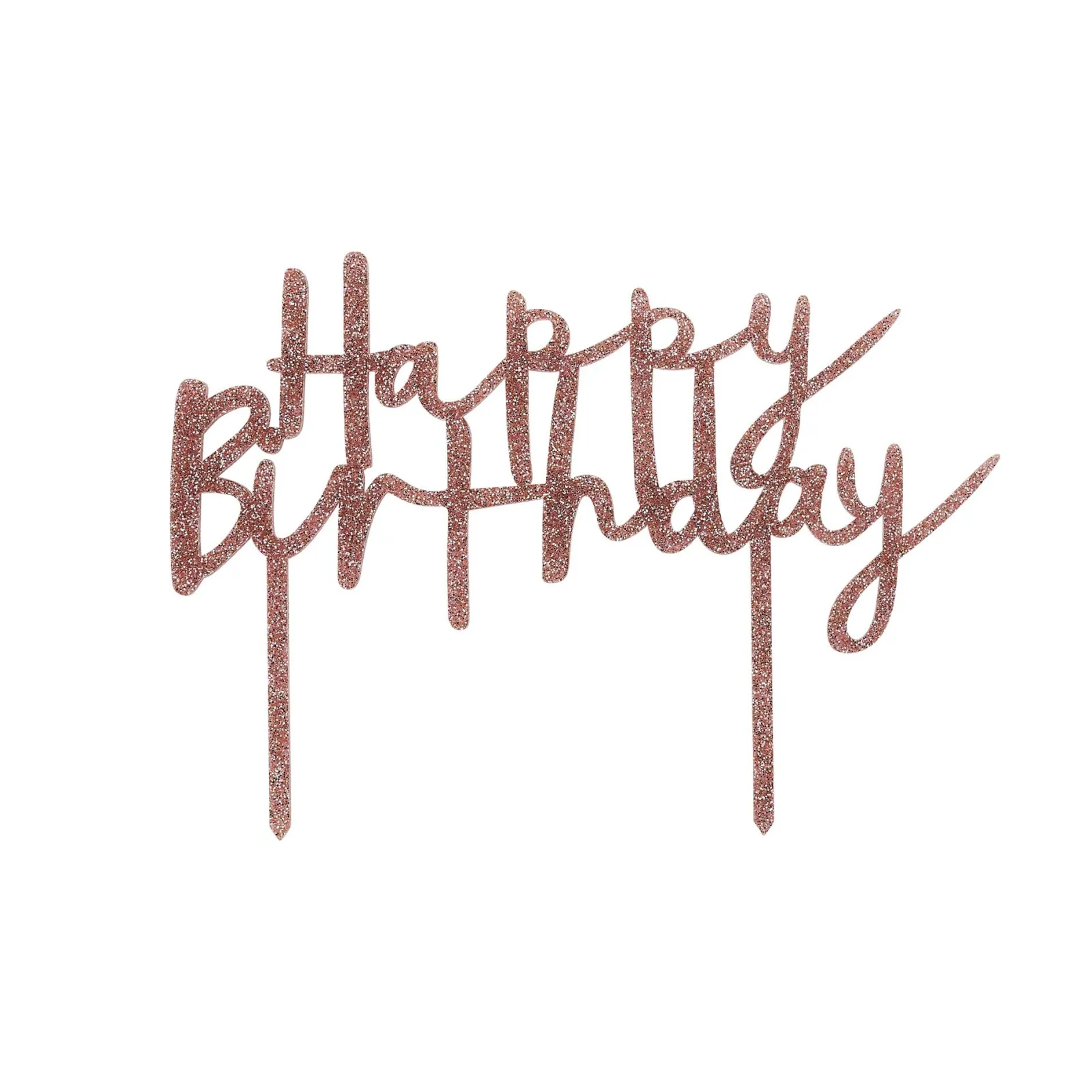 Card Factory Metallic Happy Birthday Glitter Acrylic Cake Topper (3 Colour Options)