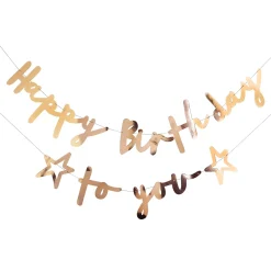 Sale Metallic Happy Birthday To You Card Banner (3 Colour options) Banners & Bunting|Birthday Party