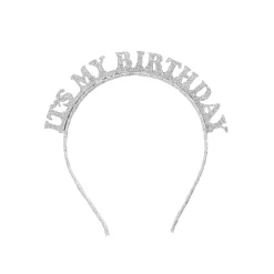 Card Factory Metallic It's My Birthday Glitter Headband (3 Colour Options)