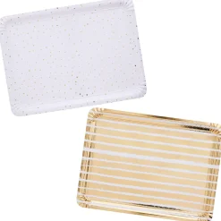 Metallic Paper Trays - Pack of 4 (3 Colour Options) Tableware|Birthday Party