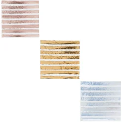 Card Factory Metallic Striped Paper Napkins - Pack of 16 (3 Colour Options)