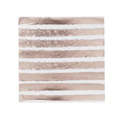 Card Factory Metallic Striped Paper Napkins - Pack of 16 (3 Colour Options)