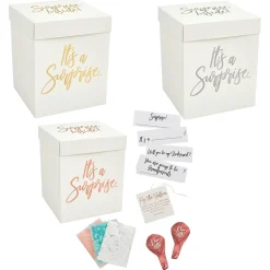 Card Factory Metallic Surprise In A Box Set (3 Colour Options)