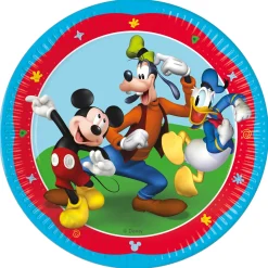 Card Factory Mickey Rock The House Party Tableware & Decorations Bundle - 16 Guests