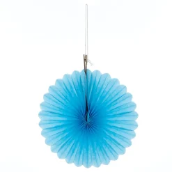 Card Factory Mini Decorative Tissue Paper Fans - Powder Blue (Pack of 3)