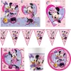 Card Factory Minnie Junior Party Tableware & Decorations Bundle - 16 Guests