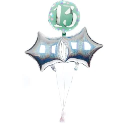 Kids Card Factory Mint Green 13th Birthday Balloon Bouquet - DELIVERED INFLATED!