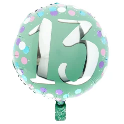 Kids Card Factory Mint Green 13th Birthday Balloon Bouquet - DELIVERED INFLATED!