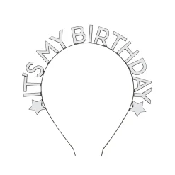 Card Factory Monochrome It's My Birthday Headband