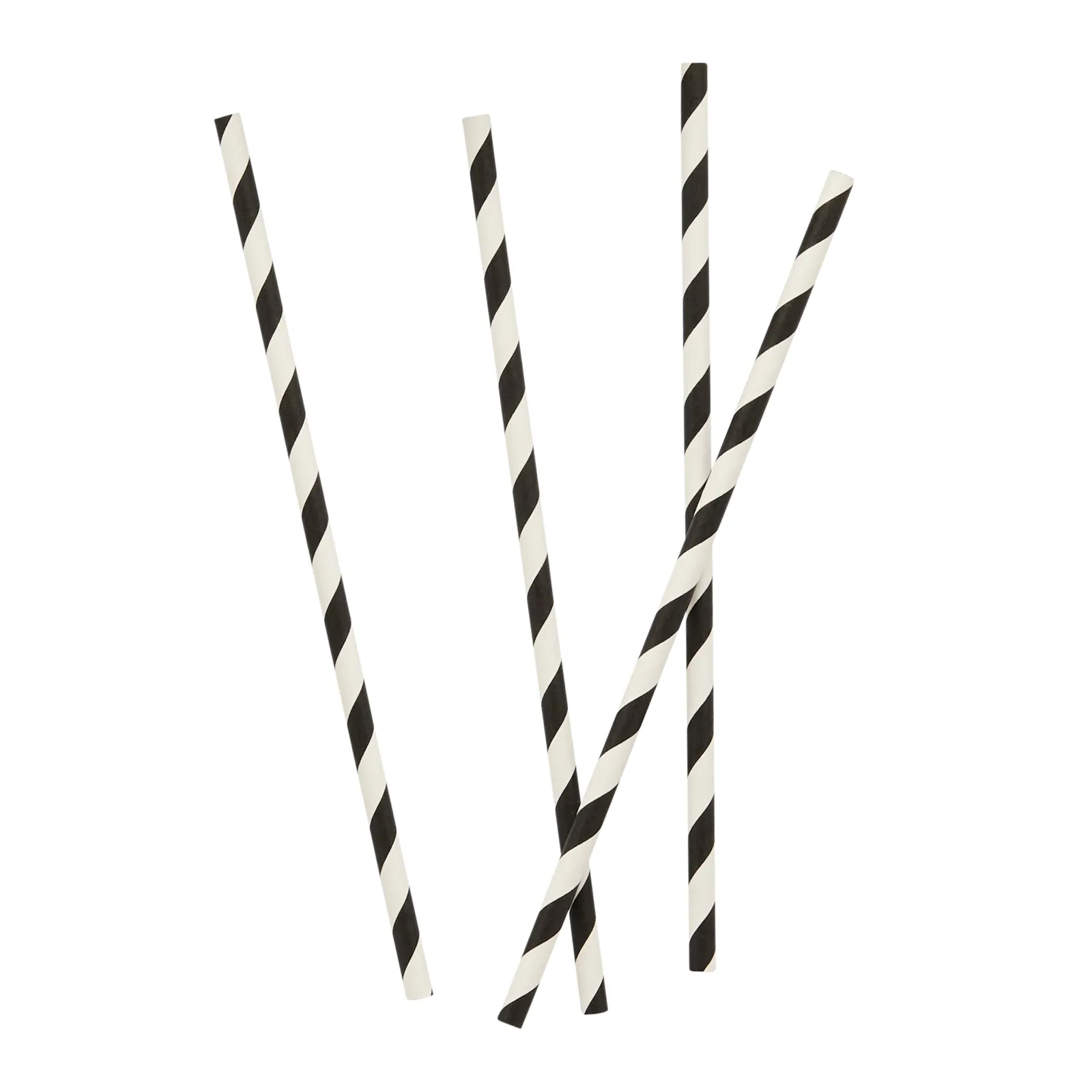 Discount Monochrome Striped Paper Straws - Pack of 16 Tableware|Birthday Party
