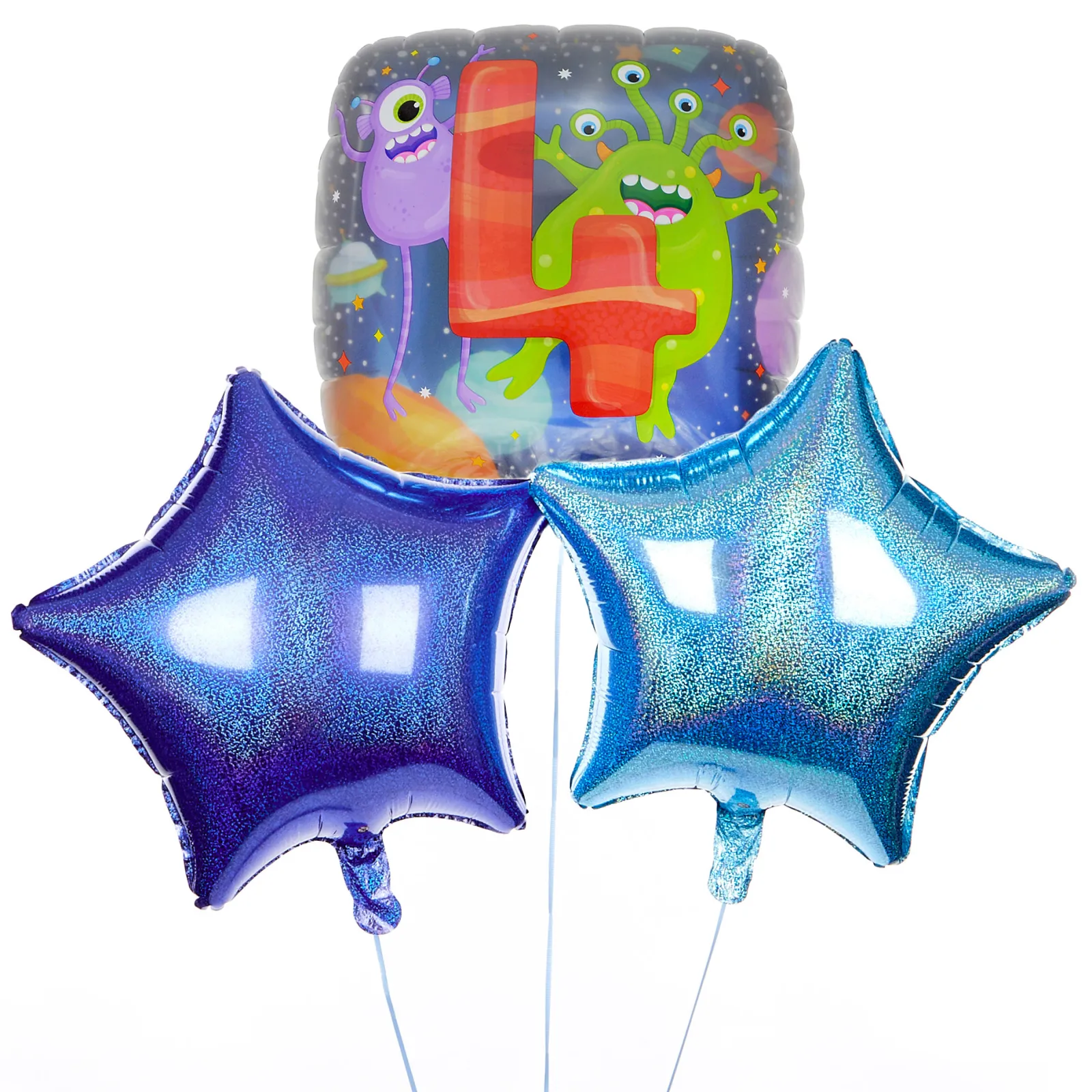 Sale Monster Themed 4th Birthday Balloon Bouquet - DELIVERED INFLATED! Kids Balloons For Kids|Balloons For Him