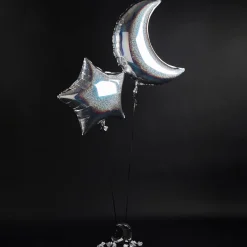 Kids Card Factory Moon 28-Inch & Star 24-Inch Foil Balloons - Pack of 2