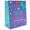 Most Awesome Ever Large Portrait Gift Bag Kids Navy Gift Wrap|Gift Wrap For Kids