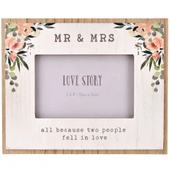 Card Factory Mr & Mrs Floral Photo Frame