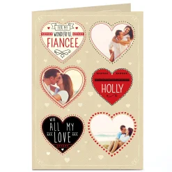 Card Factory Multi Photo Card - All My Love, Fiancee
