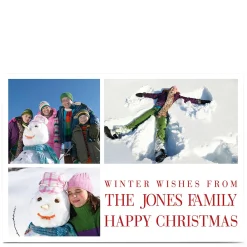 Card Factory Multi Photo Christmas Card - Winter Wishes From