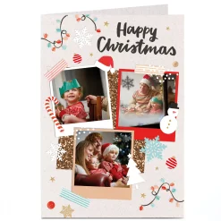 Outlet Multi Photo Christmas Card - Three Photos Christmas|Photo