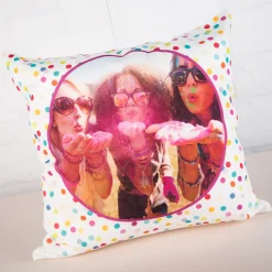 Card Factory Multi Photo Cushion - Dots & Dots & Dots